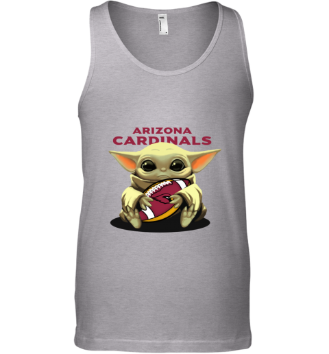 Baby Yoda Loves The Arizona Cardinals uis0 baby yoda loves the arizona cardinals unisex tank 17 front sport grey