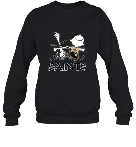 Snoopy And Charlie Brown Happy New Orleans Saints Fans Sweatshirt
