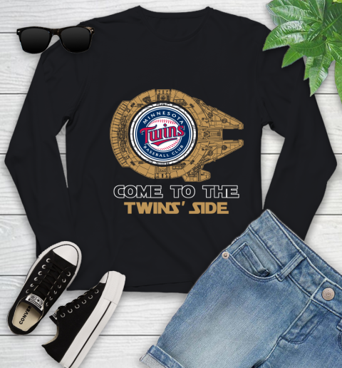 MLB Come To The Minnesota Twins Side Star Wars Baseball Sports Youth Long Sleeve