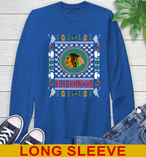 Chicago Blackhawks Merry Christmas NHL Hockey Loyal Fan Long Sleeve T-Shirt 11