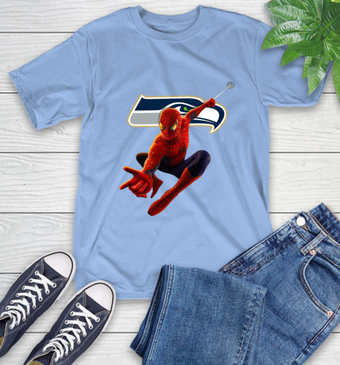 NFL Spider Man Avengers Endgame Football Seattle Seahawks T-Shirt 11