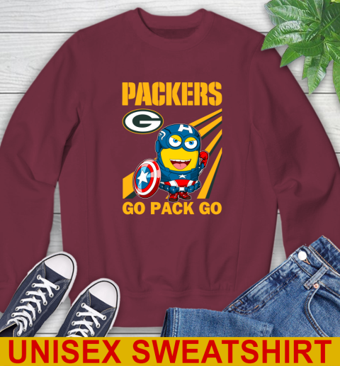 NFL Football Green Bay Packers Captain America Marvel Avengers Minion Shirt Sweatshirt 6