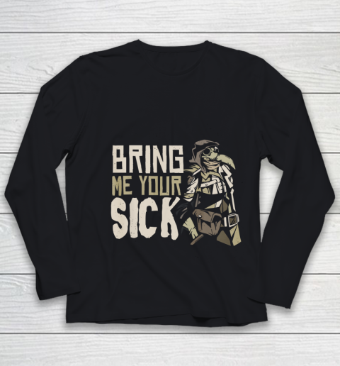 Bring Me Your Sick Halloween Costume Men Women Plague Doctor Youth Long Sleeve