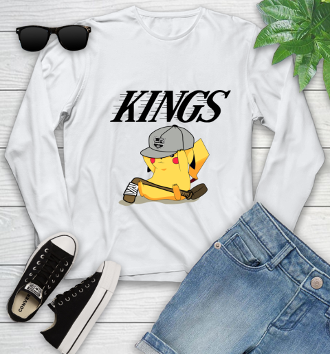 NHL Pikachu Hockey Sports Los Angeles Kings Youth Long Sleeve