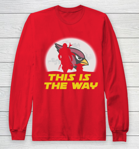 Arizona Cardinals NFL Football Star Wars Yoda And Mandalorian This Is The Way Long Sleeve T-Shirt 7
