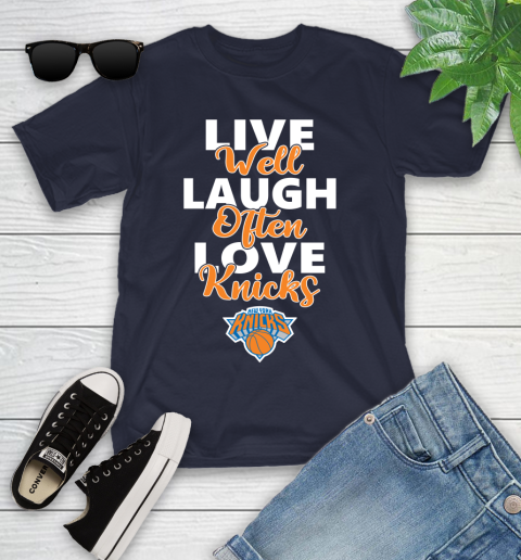 NBA Basketball New York Knicks Live Well Laugh Often Love Shirt Youth T-Shirt 2
