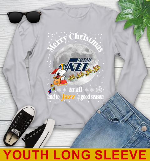 Utah Jazz Merry Christmas To All And To Jazz A Good Season NBA Basketball Sports Youth Long Sleeve 5