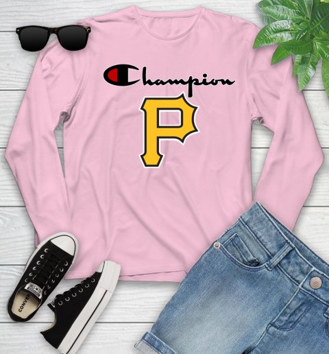 MLB Baseball Pittsburgh Pirates Champion Shirt Youth Long Sleeve 8