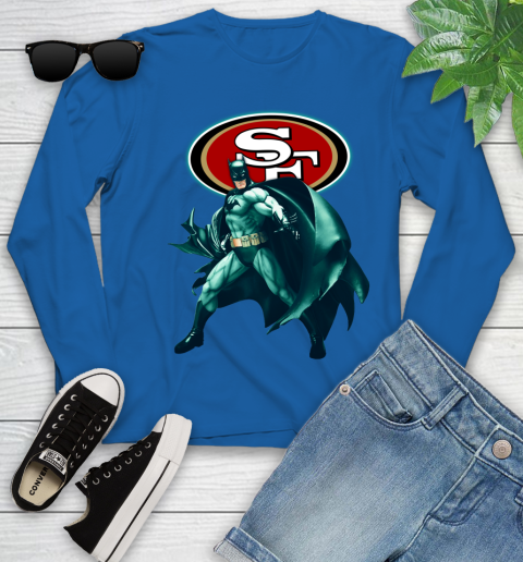 NFL Batman Football Sports San Francisco 49ers Youth Long Sleeve 9