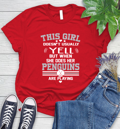 Pittsburgh Penguins NHL Hockey I Yell When My Team Is Playing Women's T-Shirt 13