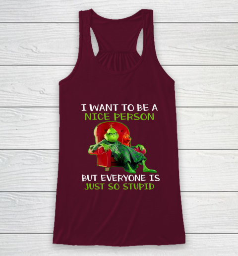 Tee Christmas Grinch Xmas funny quotes Racerback Tank 2