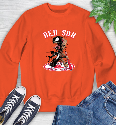 MLB Boston Red Sox Baseball Venom Groot Guardians Of The Galaxy Sweatshirt 4
