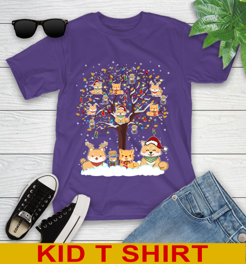 Shiba inu dog pet lover light christmas tree shirt 99