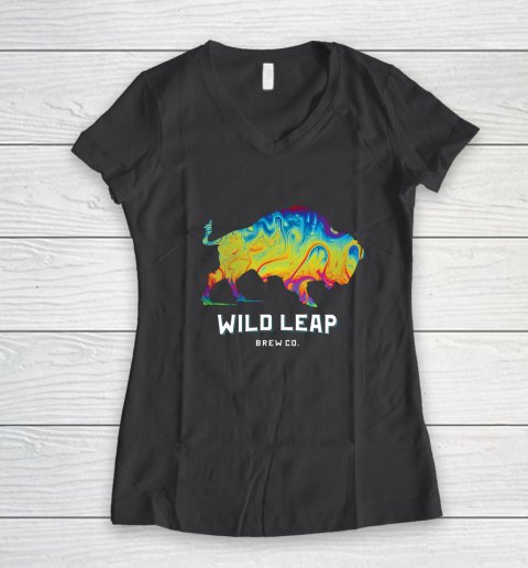 Wild Leap Alpha Abstraction Volume 2 Psychedelic Women's V-Neck T-Shirt 6