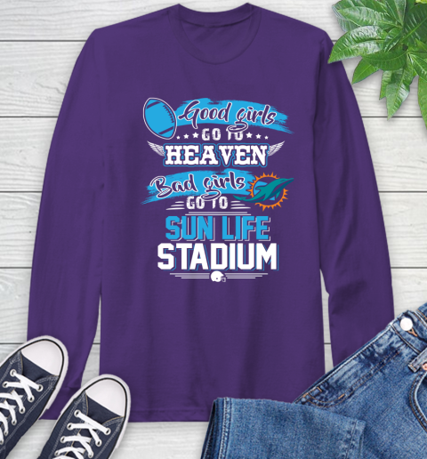 Miami Dolphins NFL Bad Girls Go To Sun Life Stadium Shirt Long Sleeve T-Shirt 5