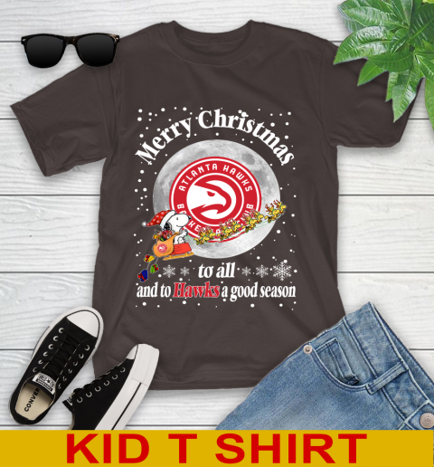 Atlanta Hawks Merry Christmas To All And To Hawks A Good Season NBA Basketball Sports Youth T-Shirt 6