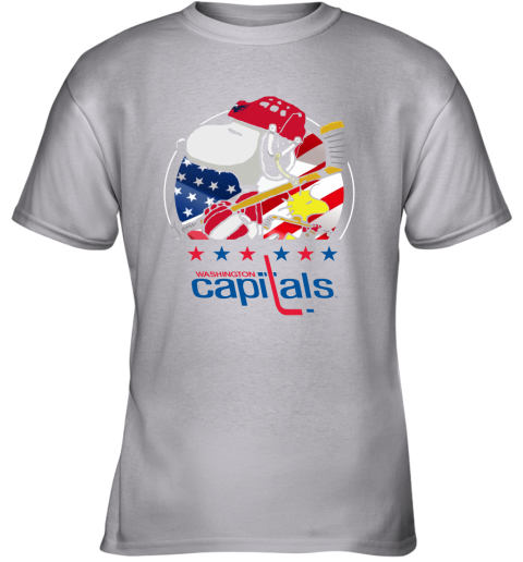 Washington Capitals Ice Hockey Snoopy And Woodstock NHL Youth T-Shirt