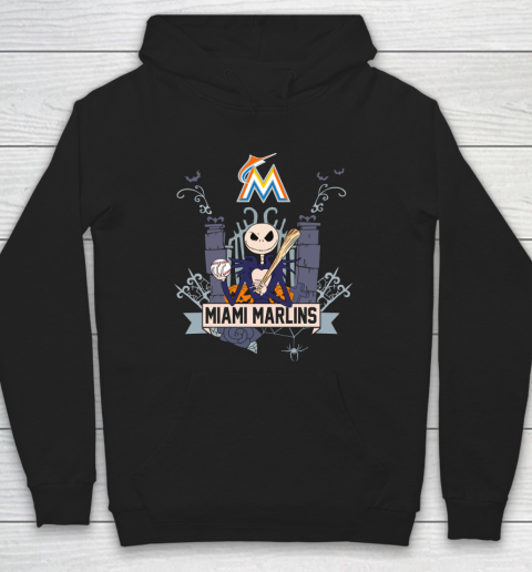 MLB Miami Marlins Baseball Jack Skellington Halloween Hoodie