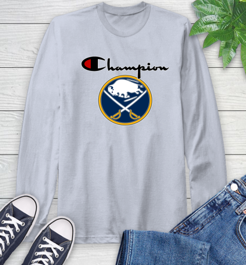NHL Hockey Buffalo Sabres Champion Shirt Long Sleeve T-Shirt 4