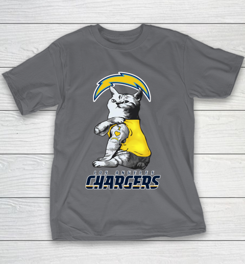 NFL Football My Cat Loves Los Angeles Chargers Youth T-Shirt 5