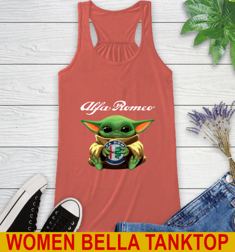 Star Wars Baby Yoda Hugs Alfa Romeo Car Shirt 39