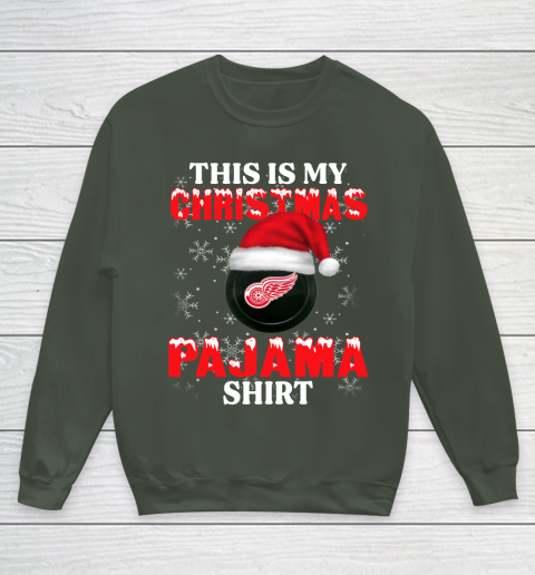 Detroit Red Wings This Is My Christmas Pajama Shirt NHL Youth Sweatshirt 8
