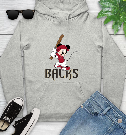 MLB Baseball Arizona Diamondbacks Cheerful Mickey Mouse Shirt Youth Hoodie 2