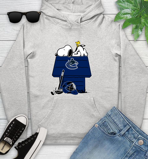 Vancouver Canucks NHL Hockey Snoopy Woodstock The Peanuts Movie Youth Hoodie