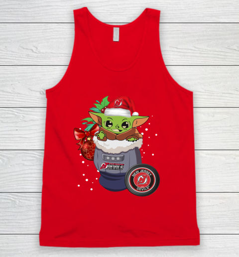 New Jersey Devils Christmas Baby Yoda Star Wars Funny Happy NHL Tank Top 6