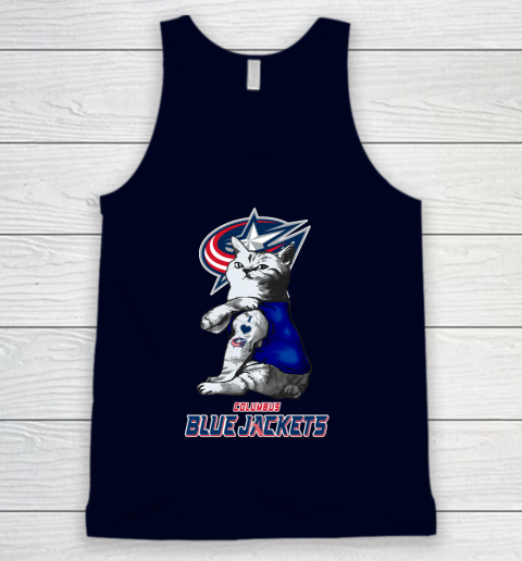 NHL My Cat Loves Columbus Blue Jackets Hockey Tank Top 2