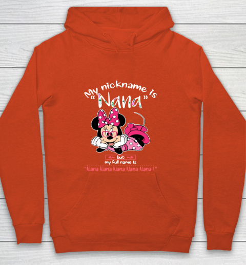 Minnie mouse my nickname is Nana but my full name is Nana Youth Hoodie 3