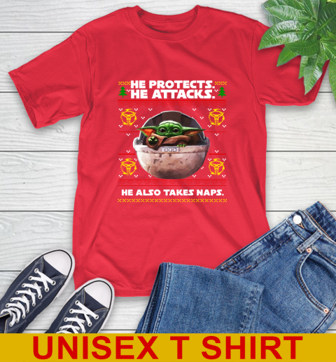 He Protects He Attacks He Also Takes Naps Baby Yoda Shirts 12