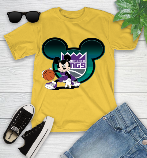 NBA Sacramento Kings Mickey Mouse Disney Basketball Youth T-Shirt 8