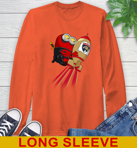 NHL Hockey Florida Panthers Deadpool Minion Marvel Shirt Long Sleeve T-Shirt 4