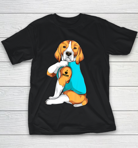 Dog Mom Shirt Beagle I Love Mom Apparel Dog Mom Gifts Womens Youth T-Shirt