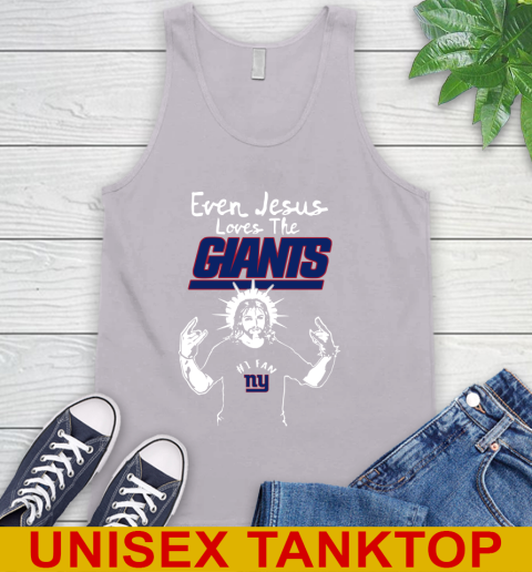 New York Giants NFL Football Even Jesus Loves The Giants Shirt Tank Top 3