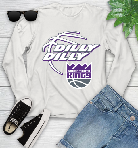 NBA Sacramento Kings Dilly Dilly Basketball Sports Youth Long Sleeve 12
