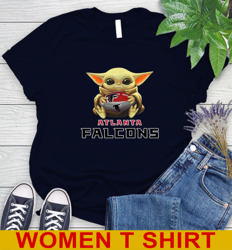 NFL Football Atlanta Falcons Baby Yoda Star Wars Shirt Women's T-Shirt 3