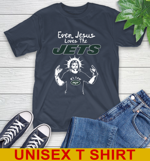 New York Jets NFL Football Even Jesus Loves The Jets Shirt T-Shirt 3