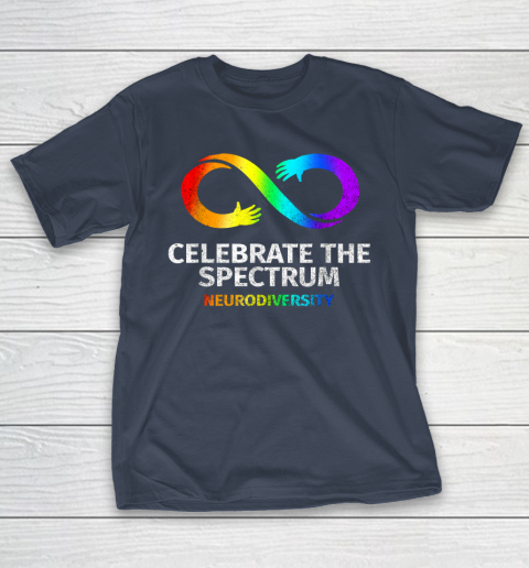 Neurodiversity Celebrate Spectrum Infinity Autism Awareness T-Shirt 3