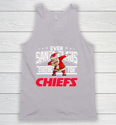 Kansas City Chiefs Even Santa Claus Cheers For Christmas NFL Tank Top 3