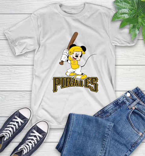 MLB Baseball Pittsburgh Pirates Cheerful Mickey Mouse Shirt T-Shirt 2