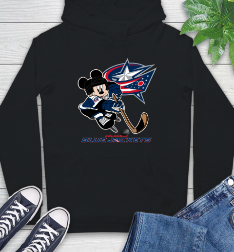 NHL Columbus Blue Jackets Mickey Mouse Disney Hockey T Shirt Hoodie 2