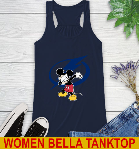 Tampa Bay Lightning NHL Hockey Dabbing Mickey Disney Sports Racerback Tank 11