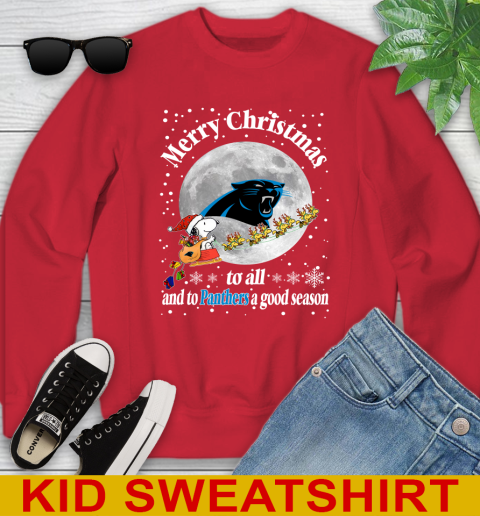 Carolina Panthers Merry Christmas To All And To Panthers A Good Season NFL Football Sports Youth Sweatshirt 7