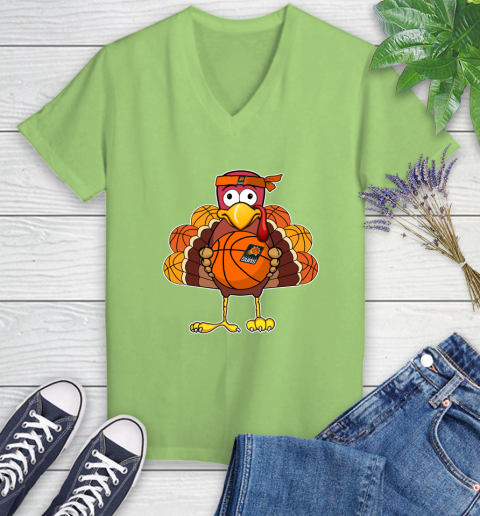 Phoenix Suns Turkey thanksgiving day Women's V-Neck T-Shirt 11