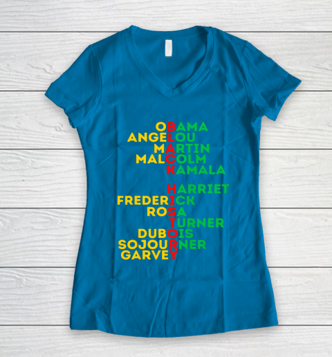 Black History Month Dream Like Leaders African American Love Women's V-Neck T-Shirt 5
