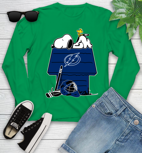 Tampa Bay Lightning NHL Hockey Snoopy Woodstock The Peanuts Movie Youth Long Sleeve 6