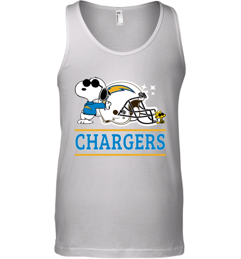 The Los Angeles Chargers Joe Cool And Woodstock Snoopy Mashup Tank Top