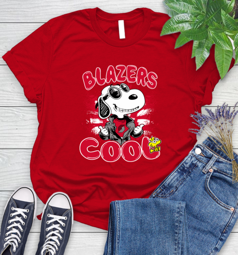 NBA Basketball Portland Trail Blazers Cool Snoopy Shirt Women's T-Shirt 11
